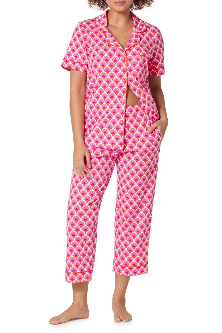 Print Crop Pajamas, Alternate, color, SCALLOP