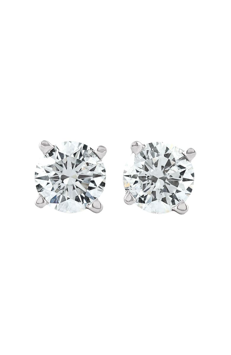 Bliss Diamond 3/4 Ct Diamond Screw Back Studs 14k Gold Lab Grown Eco Friendly, Main, color, 14K White Gold