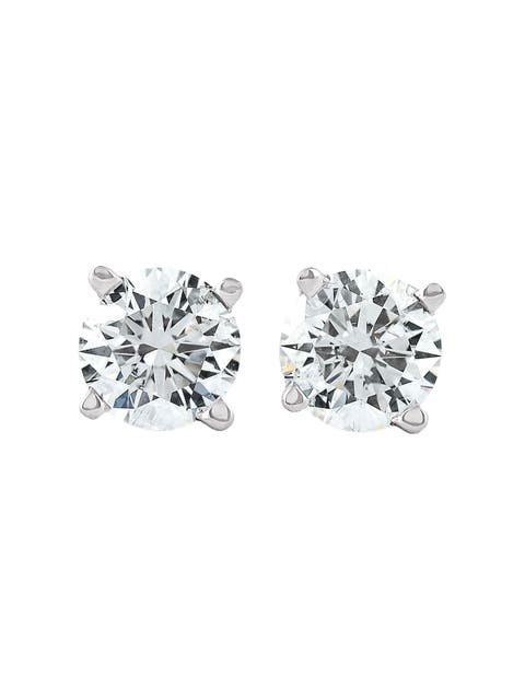 3/4 Ct Diamond Screw Back Studs 14k Gold Lab Grown Eco Friendly