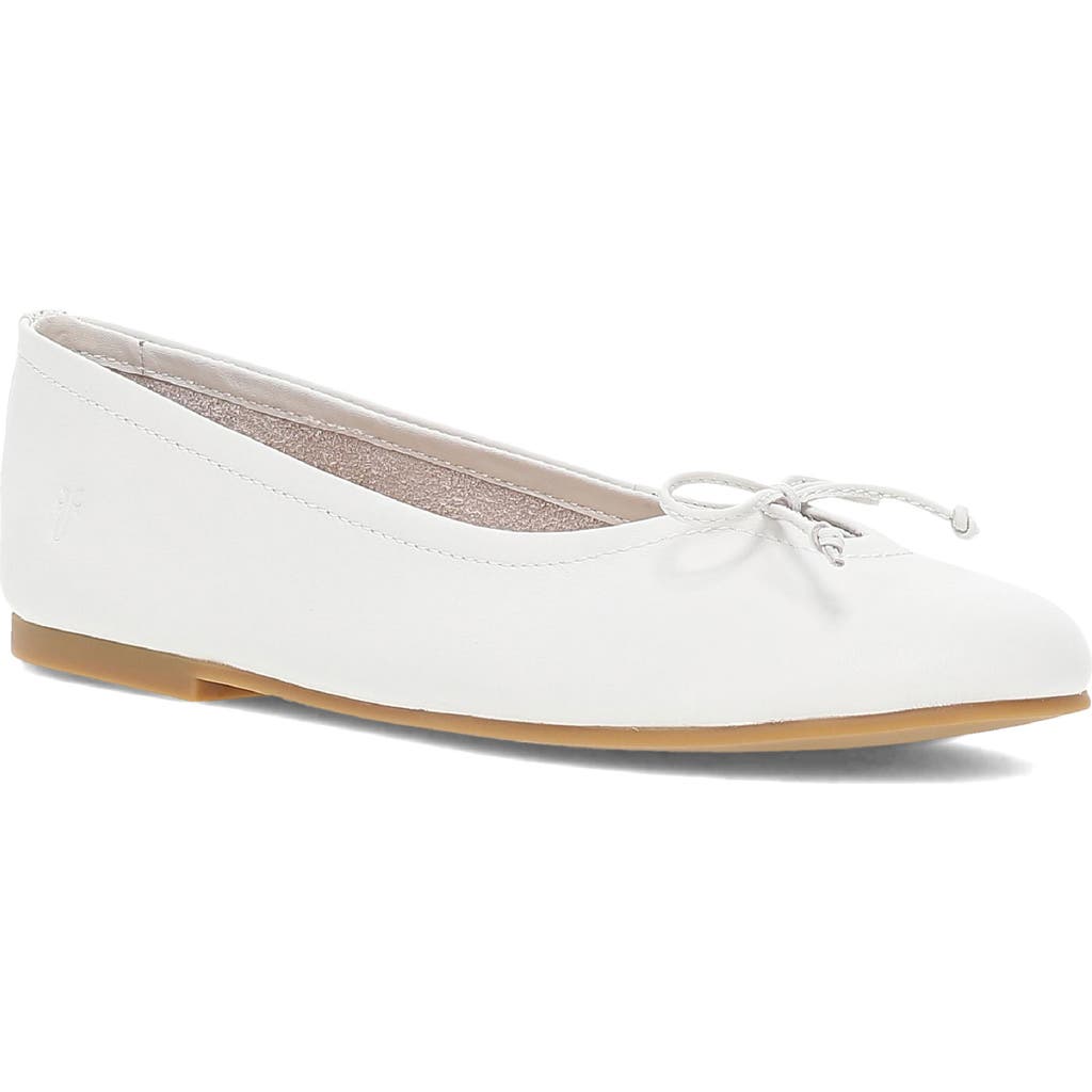 Frye Emma Ballet Flat In White