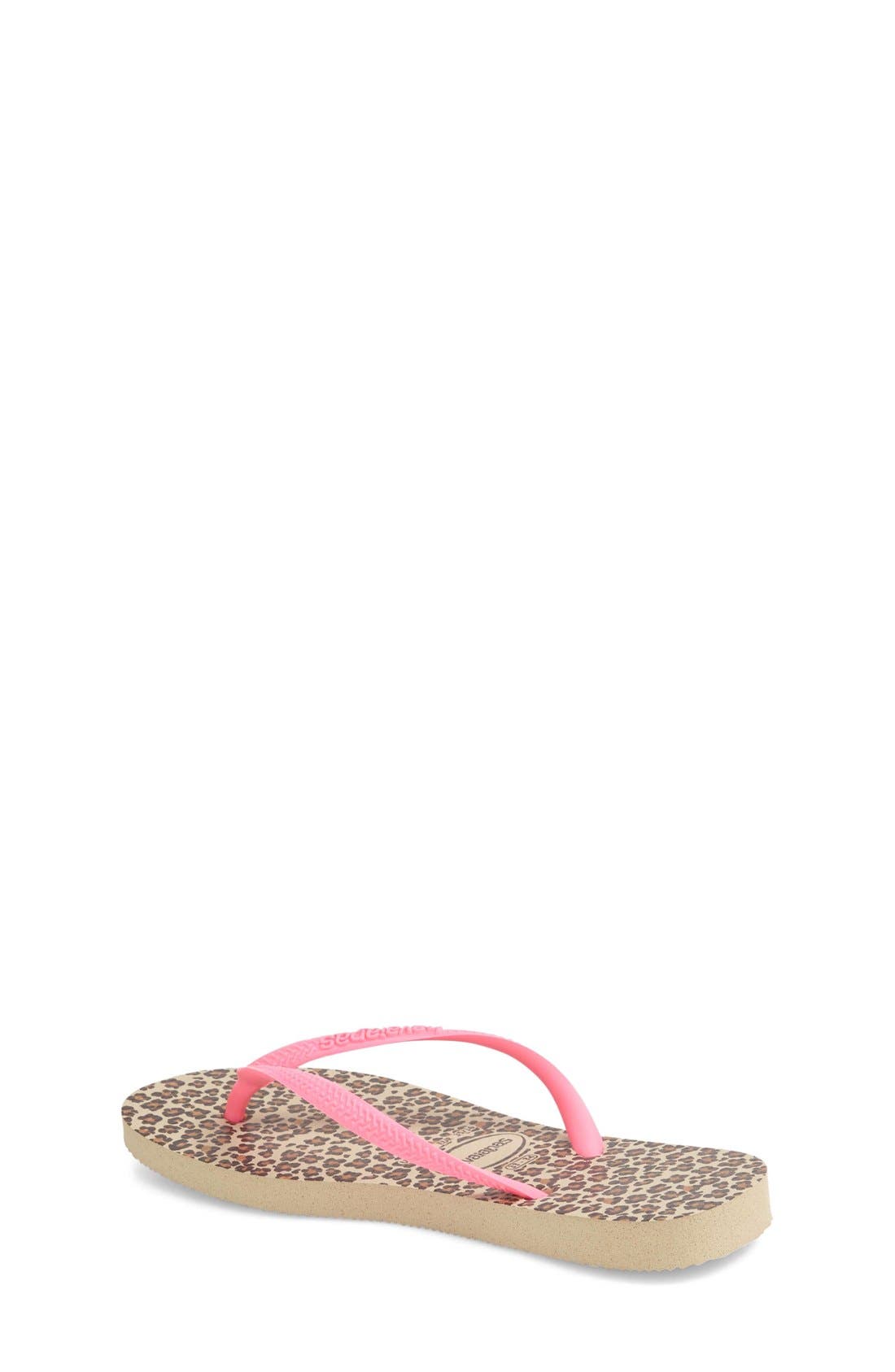 Havaianas 'Slim' Animal Print Flip Flop, Alternate, color, 
