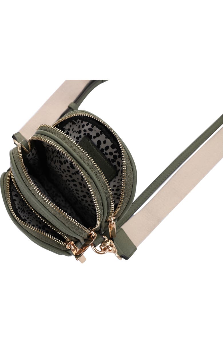 Mali + Lili Josephine Vegan Leather Crossbody Bag, Alternate, color, Hunter Green/Tri