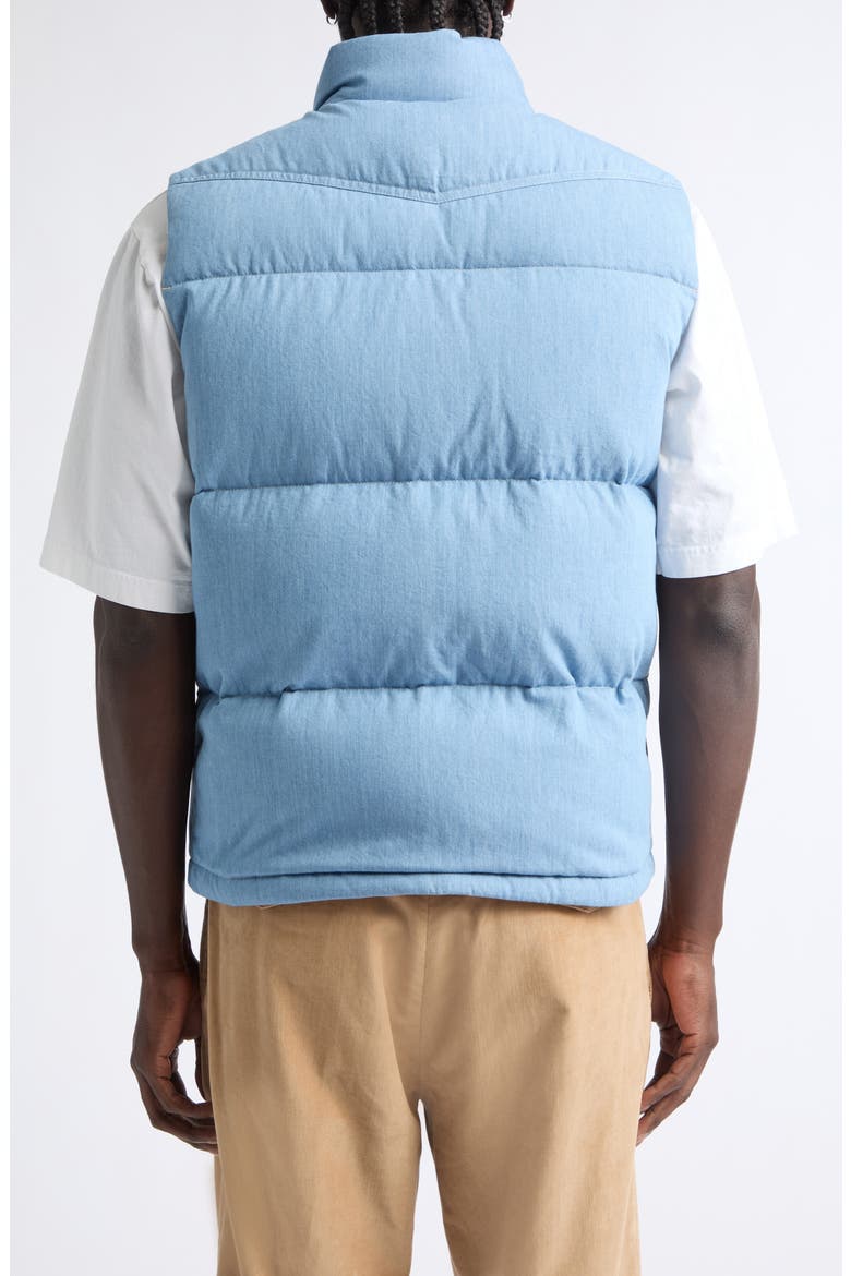 Ervional Denim Down Puffer Vest, Alternate, color, CORONET BLUE