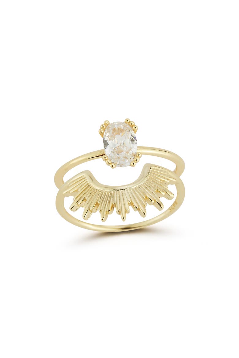 Set of 2 Sterling Silver RIngs, Main, color, GOLD