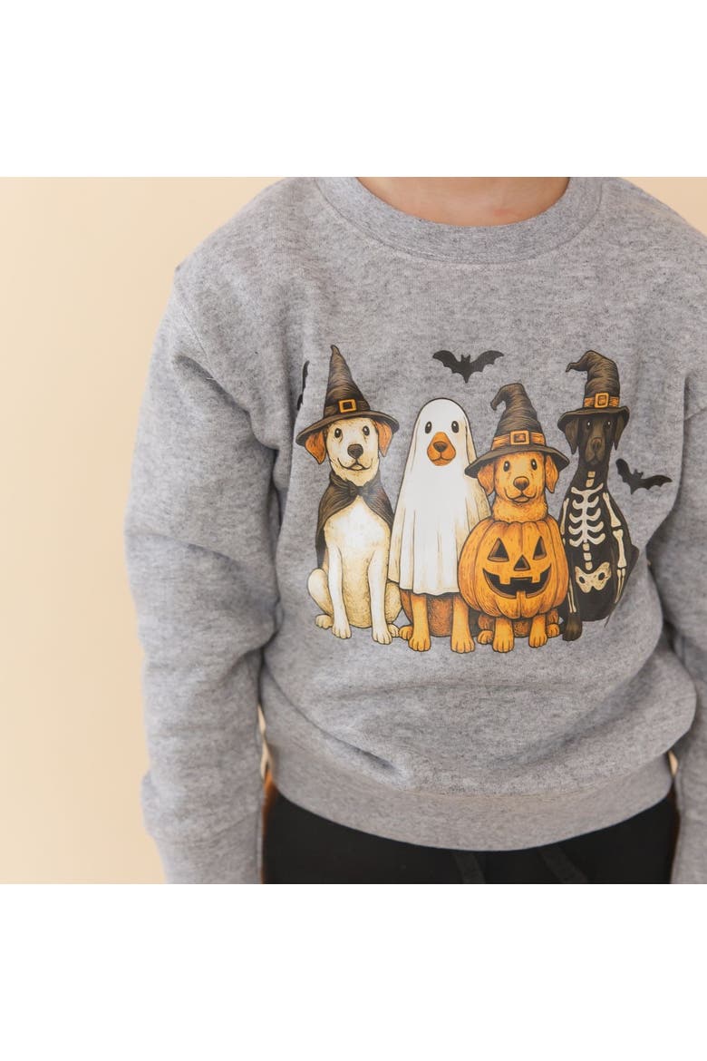 Halloween Puppies Sweatshirt, Alternate, color, Heather Grey