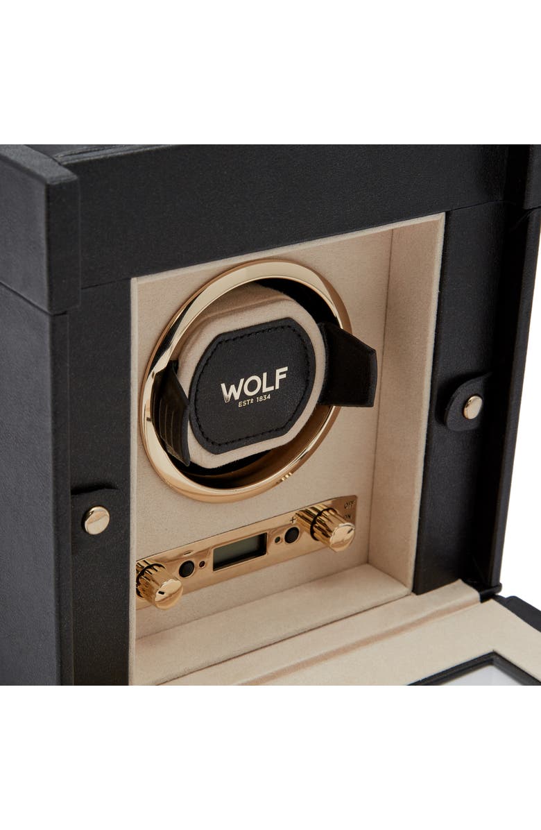 WOLF Palermo Single Watch Winder, Alternate, color, Black Anthracite
