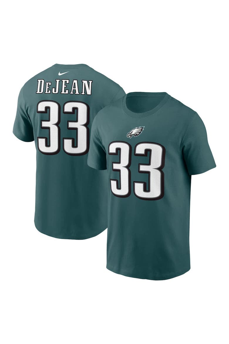 Men's Nike Cooper DeJean Midnight Green Philadelphia Eagles Player Name & Number T-Shirt, Main, color, Green
