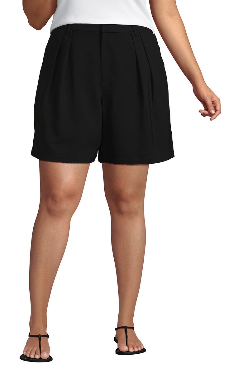 Lands' End Creaseless High Rise 7" Shorts, Main, color, 