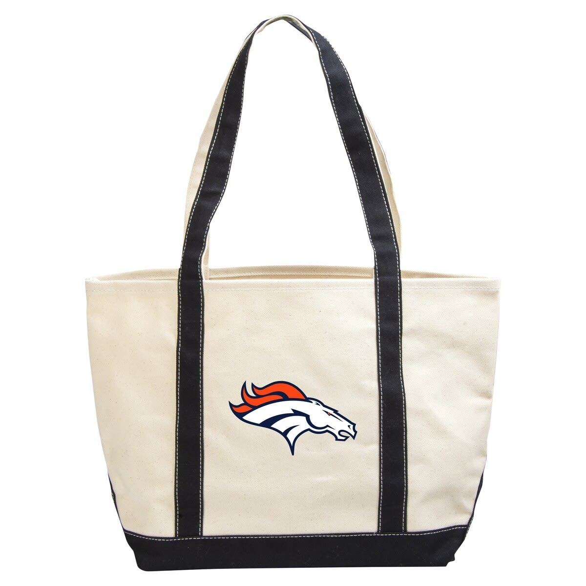LOGO BRANDS Denver Broncos Canvas Tote Bag, Main, color, 