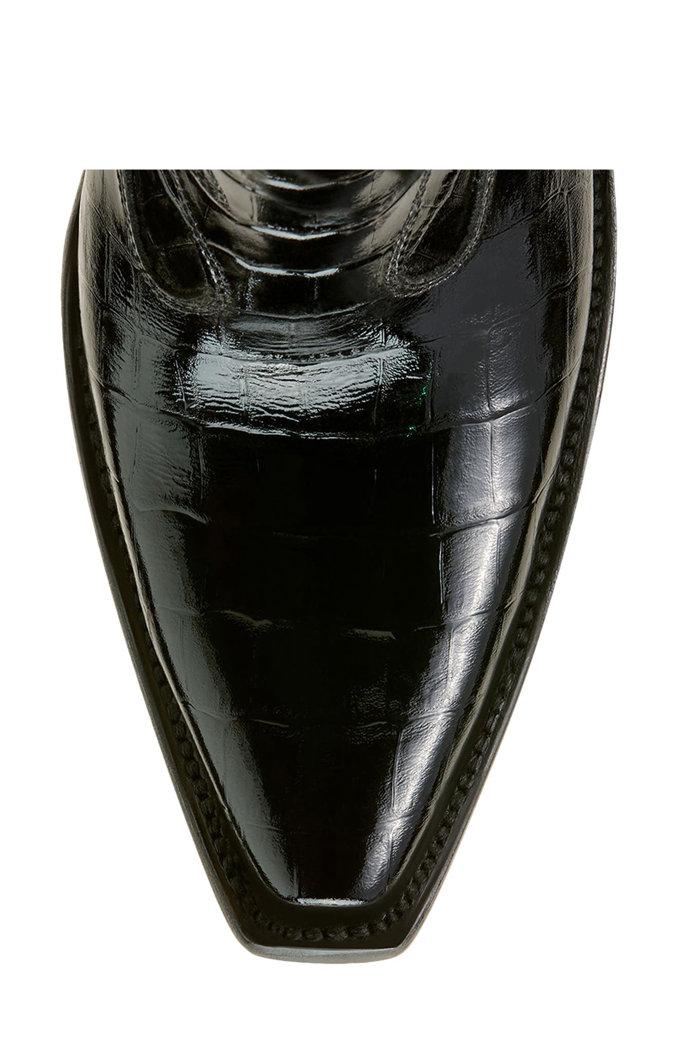 Ariat Jade X Toe Cowyboy Boot, Alternate, color, Luxe Caviar Croc Print