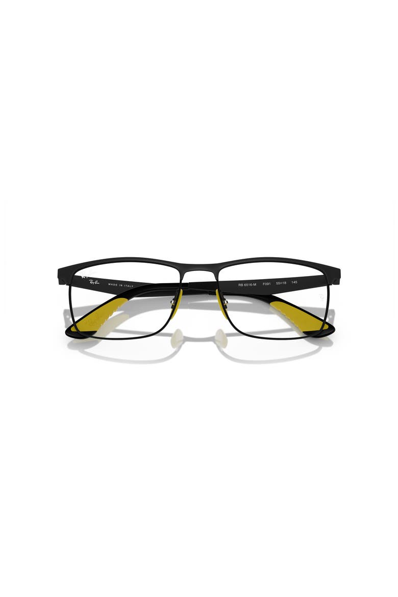 55mm Rectangle optical glasses, Alternate, color, Black