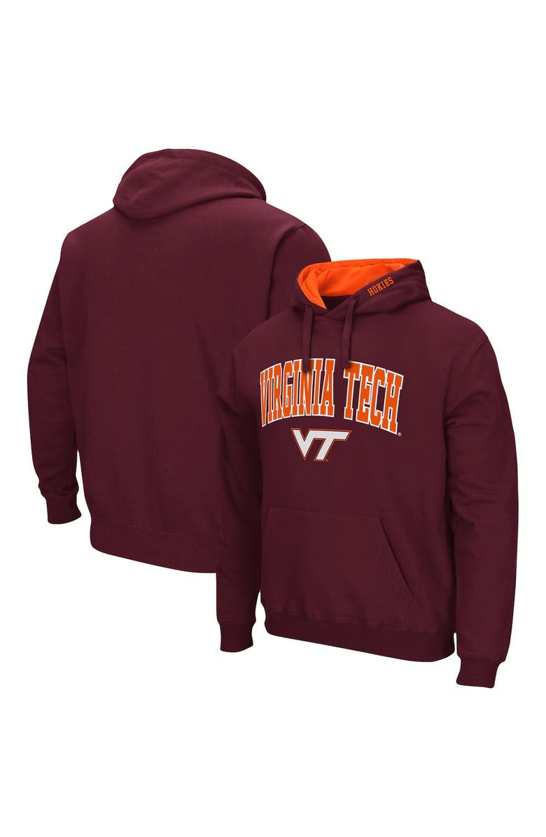COLOSSEUM Men's Colosseum Maroon Virginia Tech Hokies Arch & Logo 3.0 Pullover Hoodie, Alternate, color, Maroon