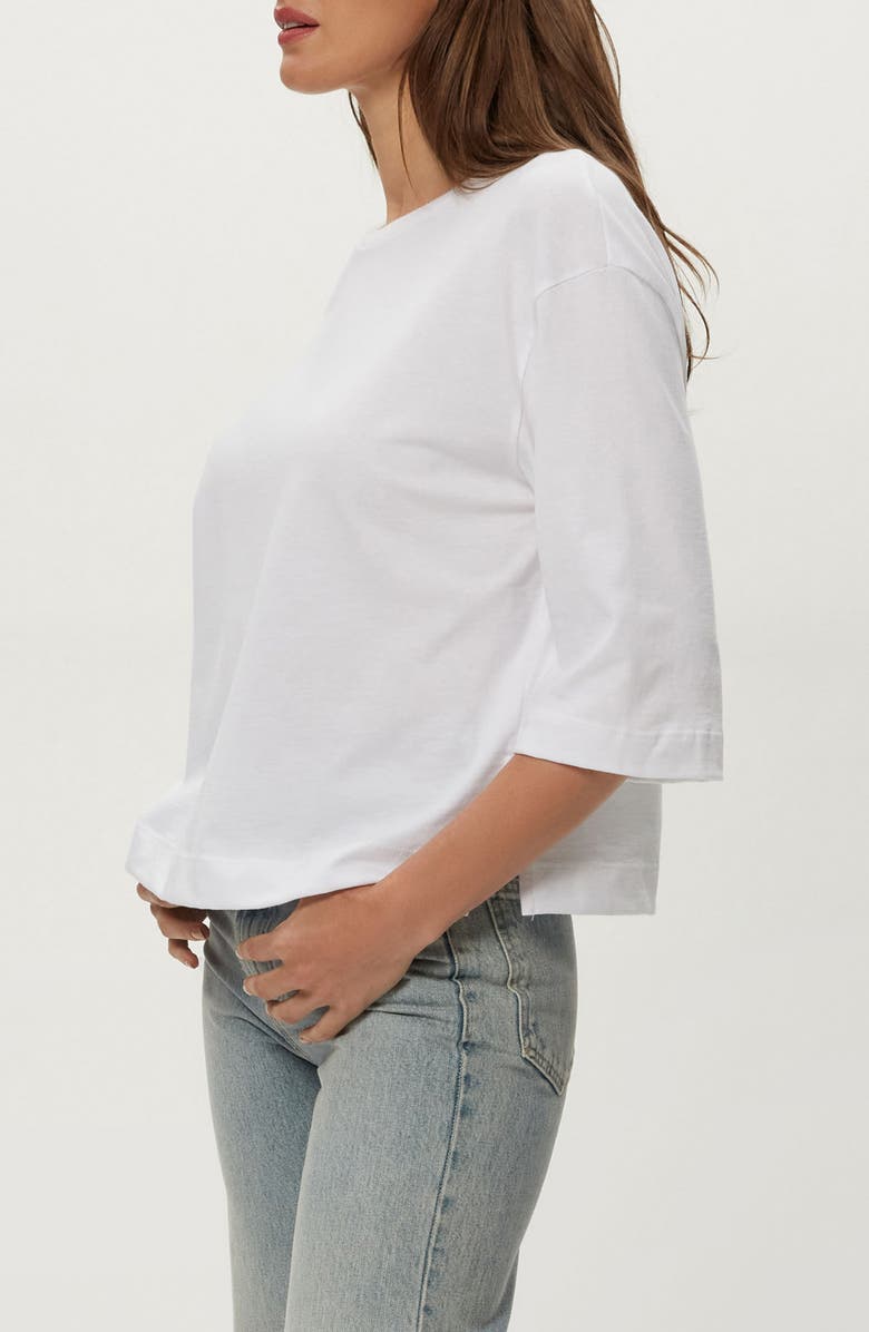 Michael Stars Sharona Straight Sleeve T-Shirt, Alternate, color, White