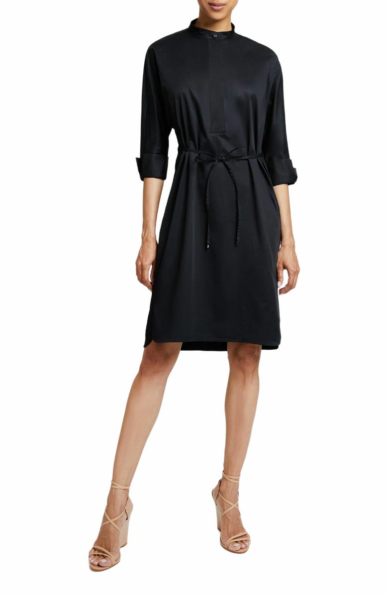 Santorelli VALENTINA 3/4 Sleeve Shirt Dress with Stand Collar, Alternate, color,