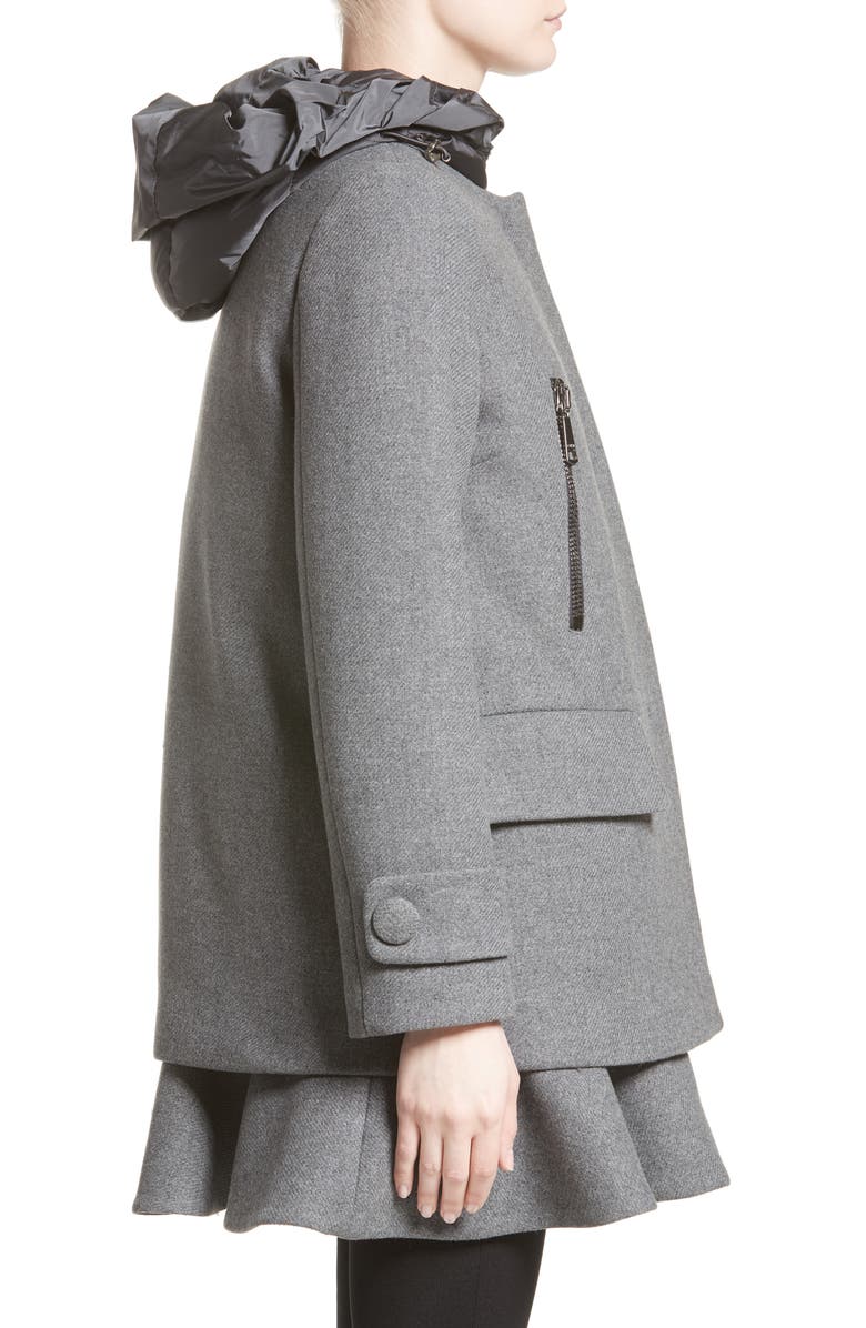 Moncler Phemia Wool Blend Jacket with Removable Hooded Puffer Vest, Alternate, color, 