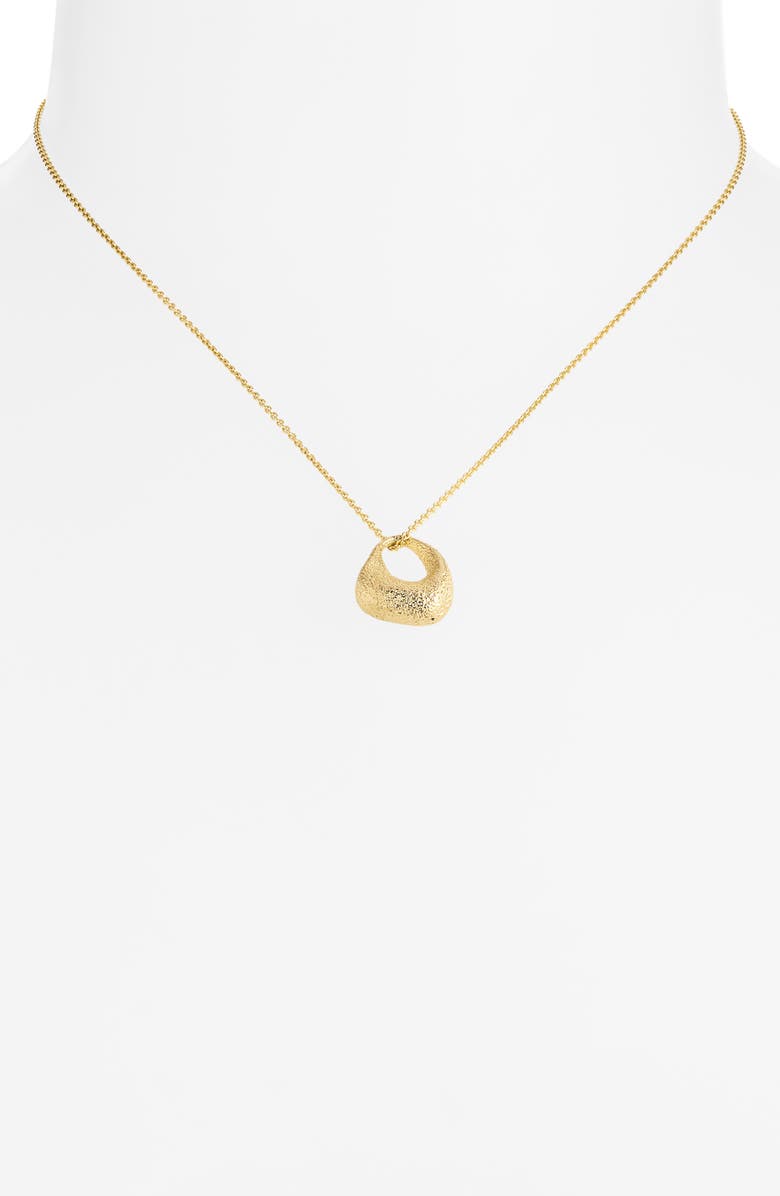 Monica Vinader Antica Texture Pendant Necklace, Alternate, color, 18Ct Gold Vermeil