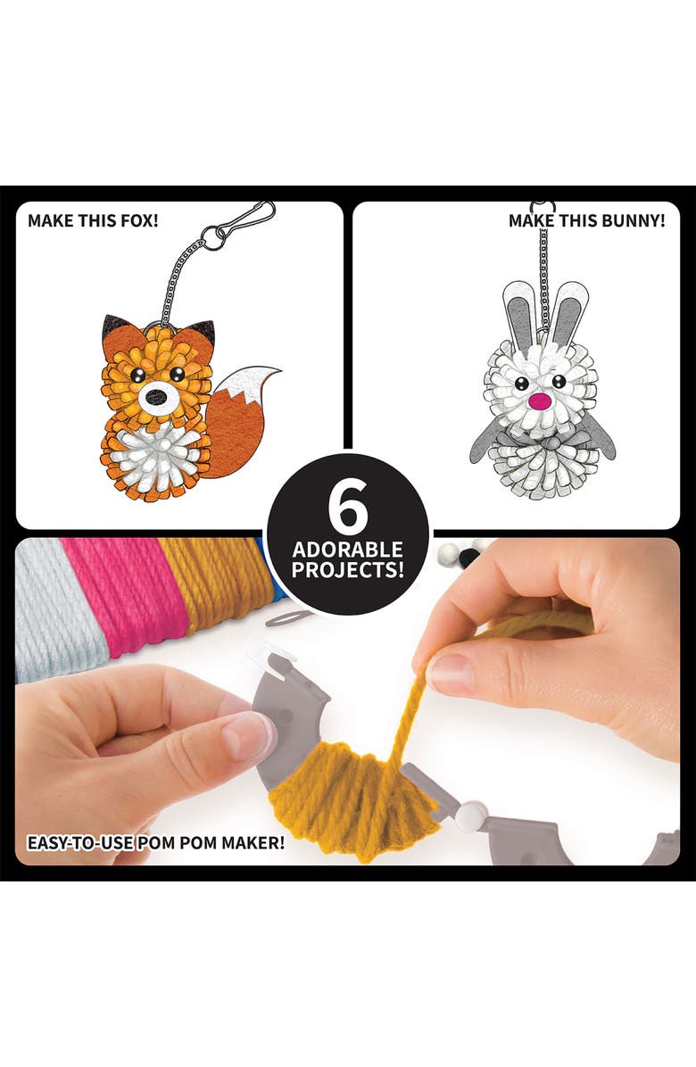 Style Me Up Pom Pom Pets Kids Yarn Crafting Kit, Alternate, color, Multicolored