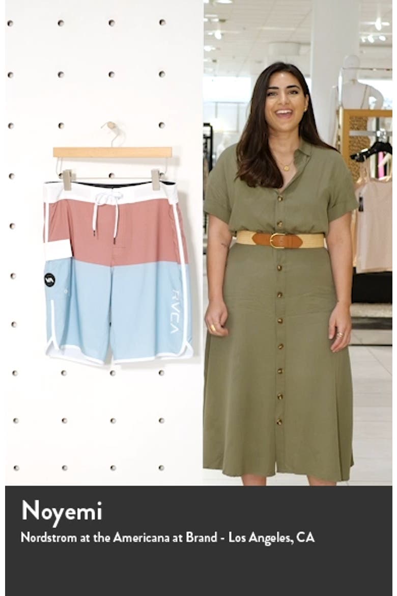'Eastern' Scalloped Hem Board Shorts video