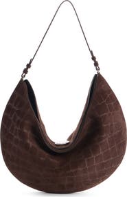 Jacquemus Le Sac Ovalo Suede Hobo Bag