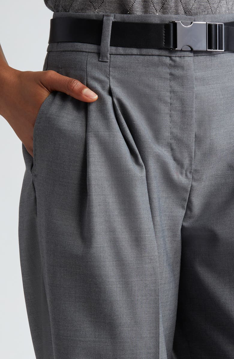 Max Mara Studio Juanita Pleated Wool Blend Wide Leg Pants, Alternate, color,