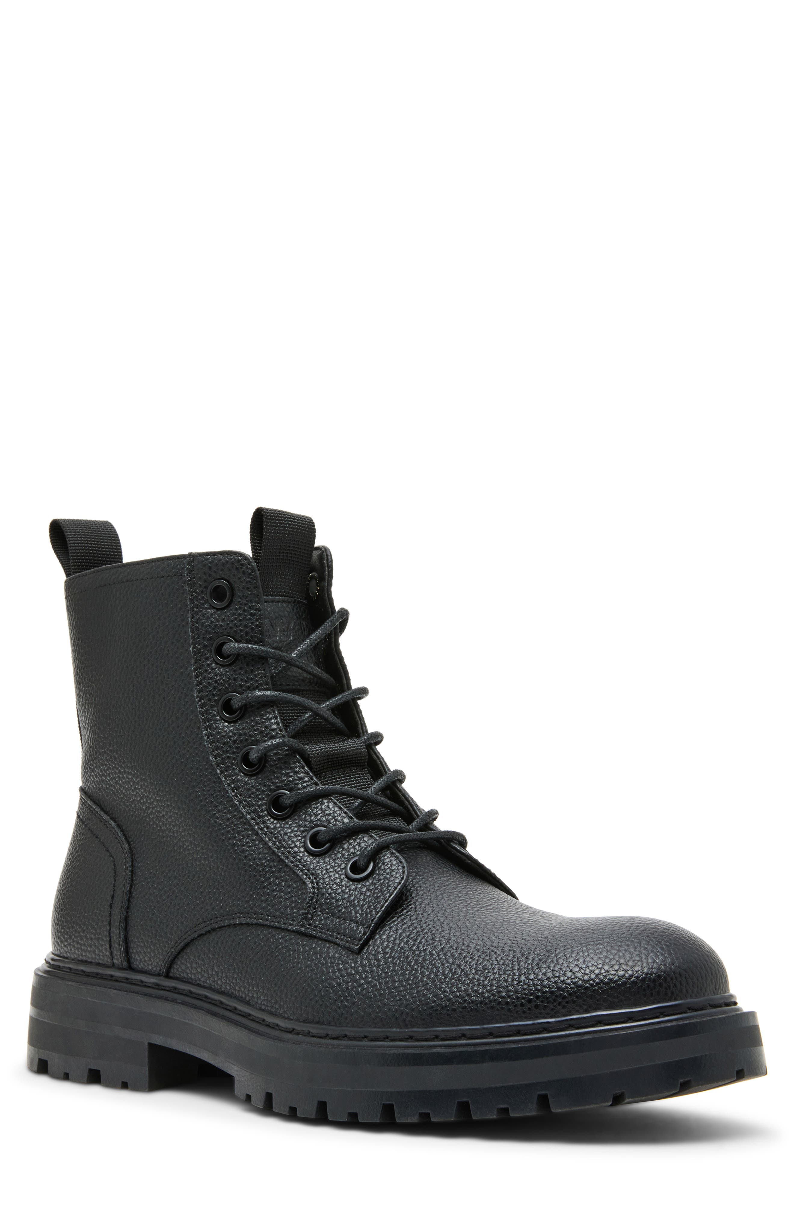Nilles Faux Leather Combat Boot
