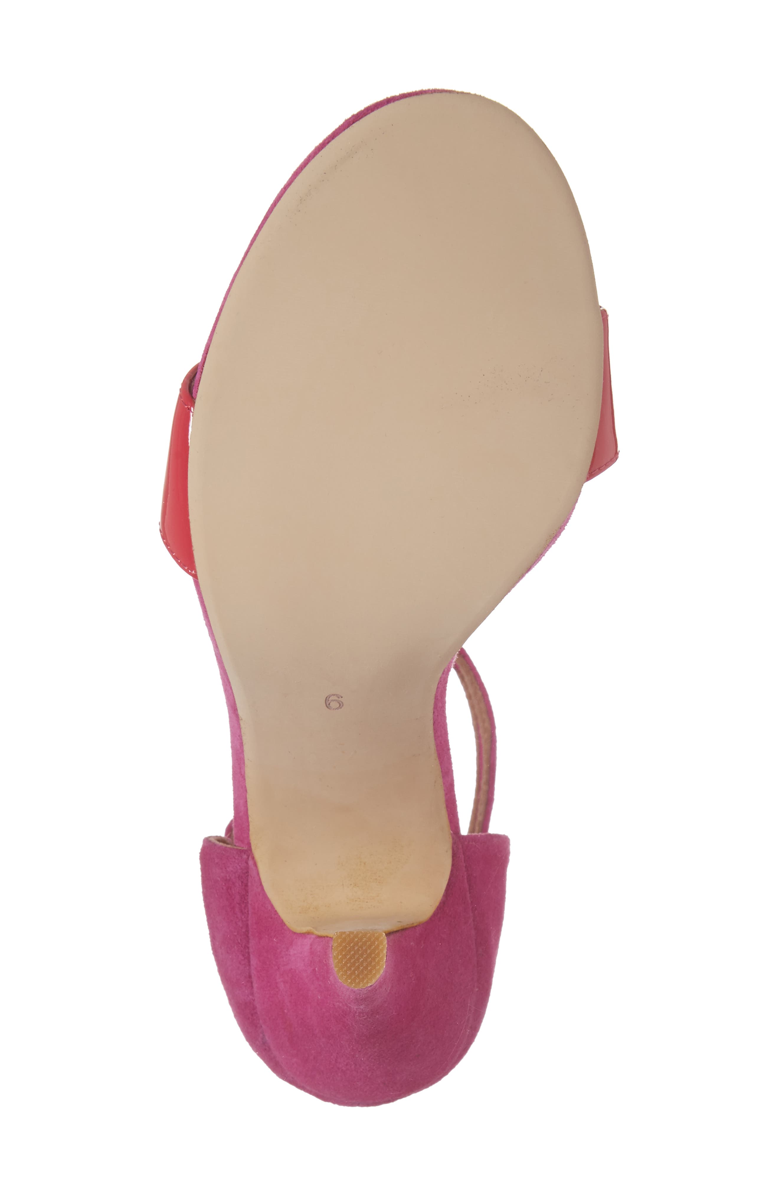 Kristy Ankle Strap Sandal, Alternate, color, FUCHSIA LEATHER
