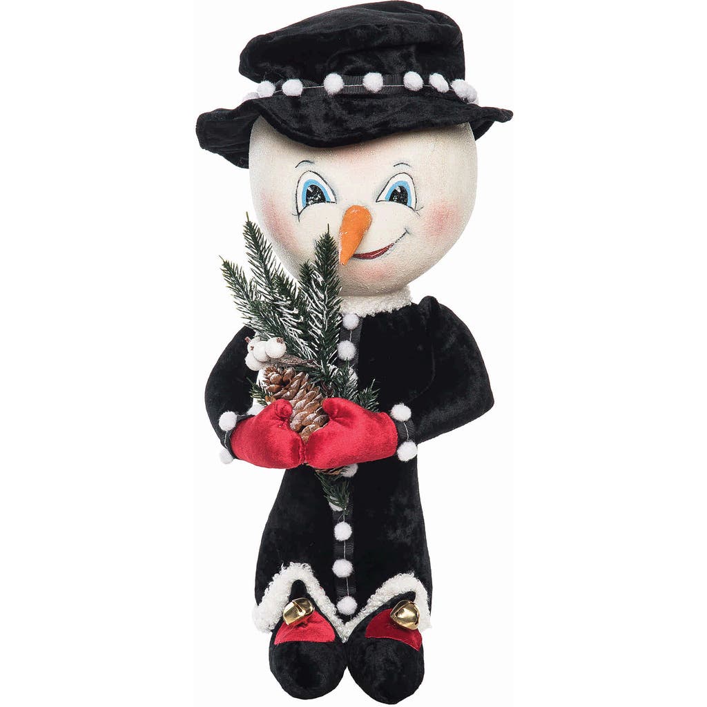 Gallerie Ii Sullivan Snowman Figurine In Black