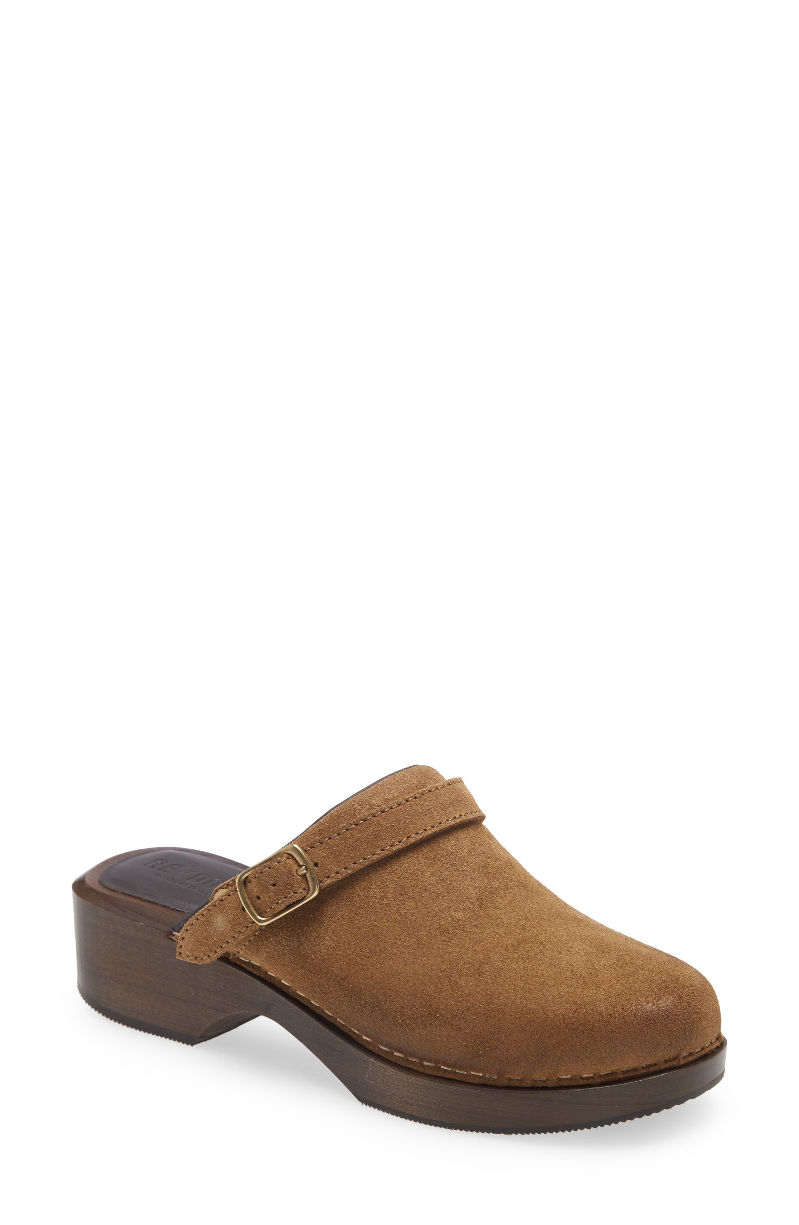 '70s Classic Clog, Main, color, TAN OLIVE SUEDE