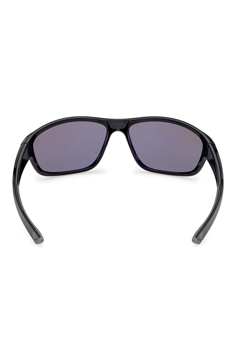 64mm Sunglasses, Alternate, color, SHINY BLACK / SMOKE POLARIZED