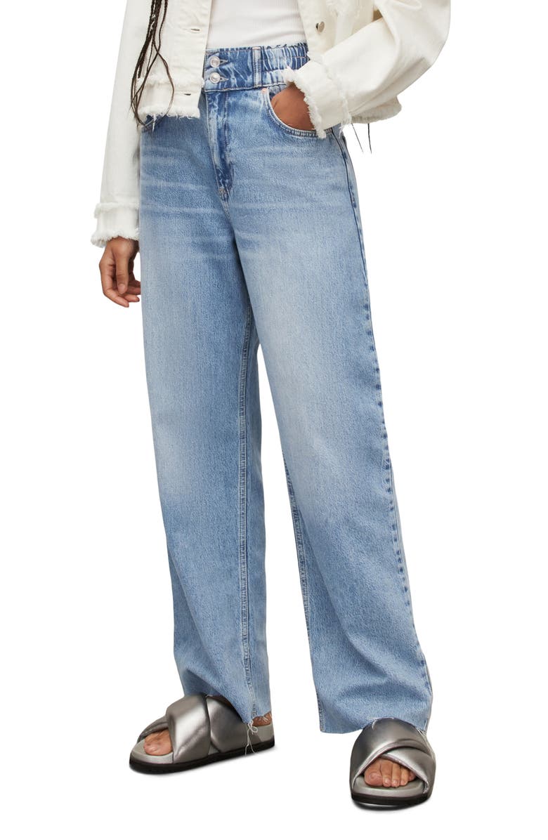 AllSaints Hailey Wide Leg Jeans, Alternate, color,