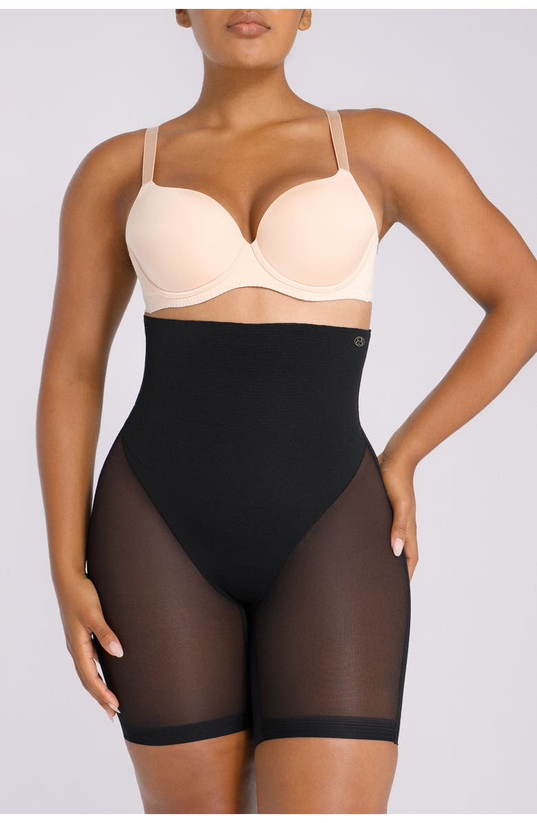 Shapellx High Waist Butt Lifting Shapewear Shorts, Main, color, Black