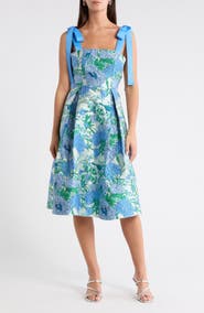 SUGARLIPS Willa Floral Dina Pleated Midi Dress