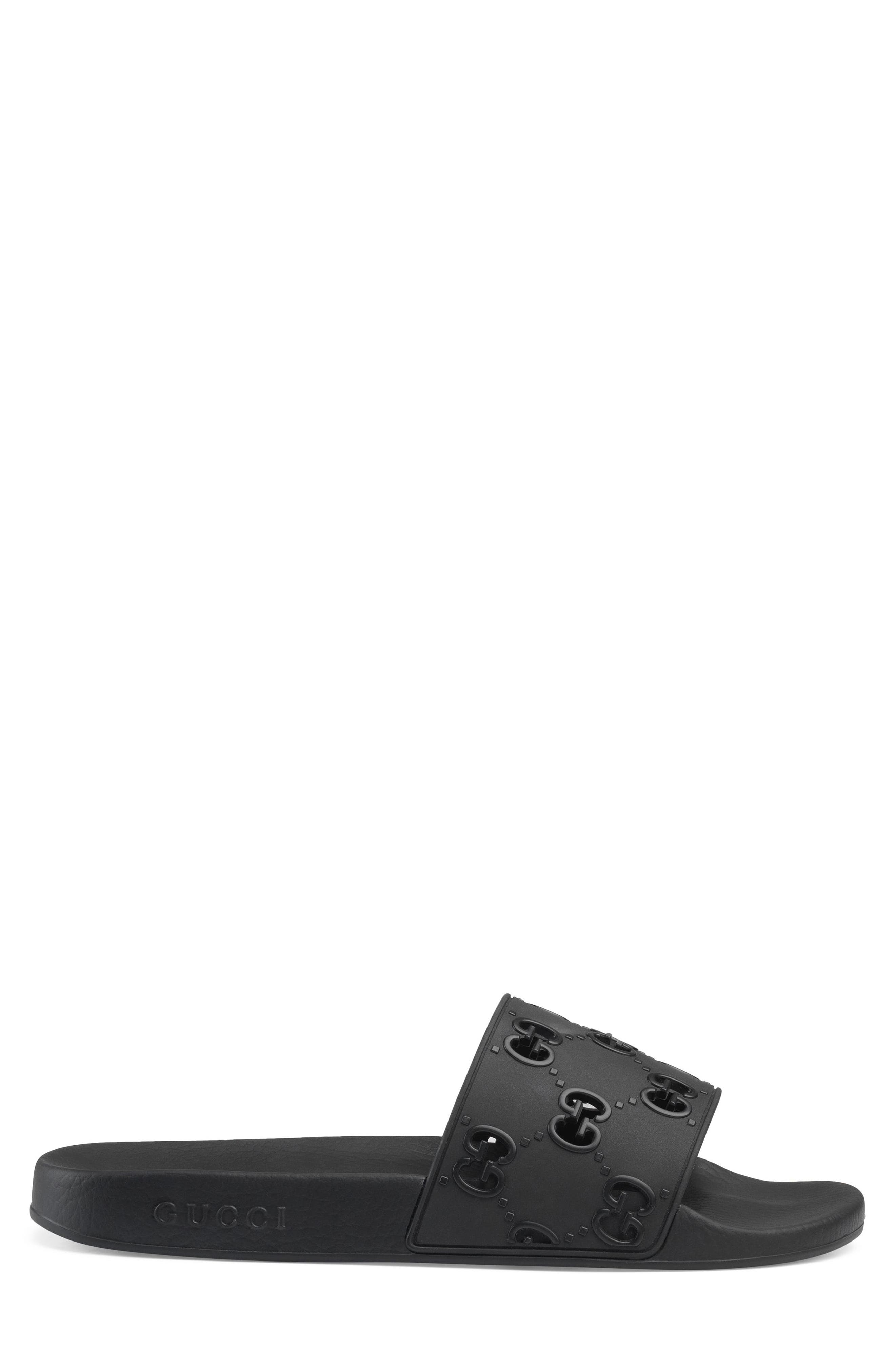 Slide Sandal, Alternate, color, BLACK