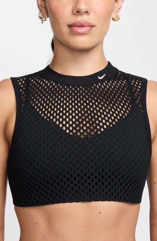Nike Indy Net Light-support Padded Sports Bra In Black