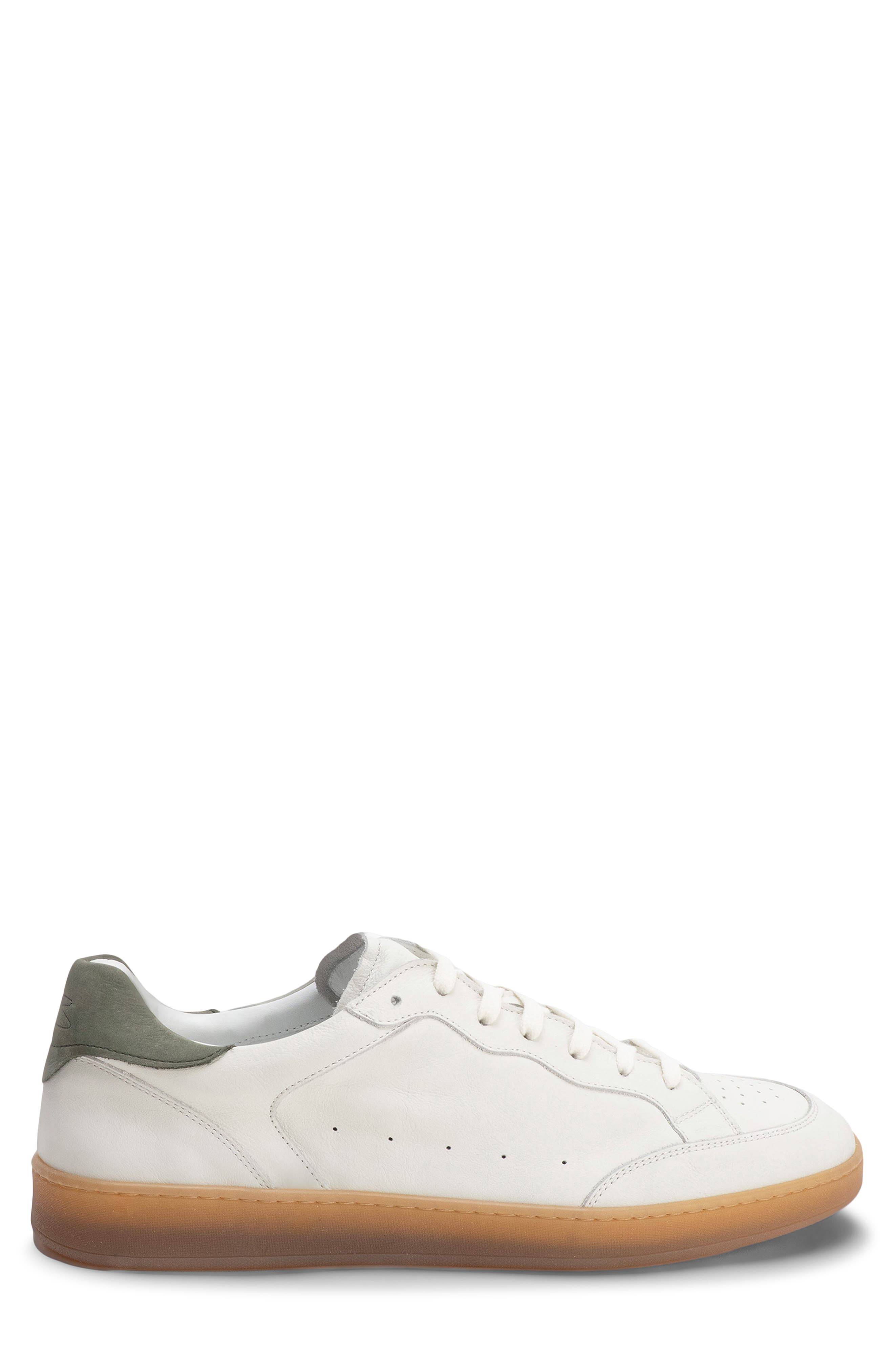 Robert Barakett Rodney Court Leather Sneaker, Alternate, color, White