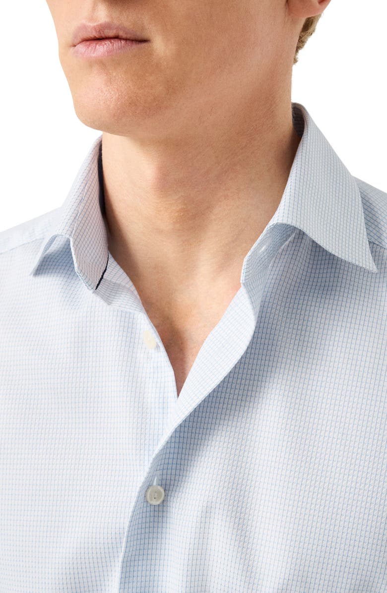 Slim Fit Check Cotton Dress Shirt