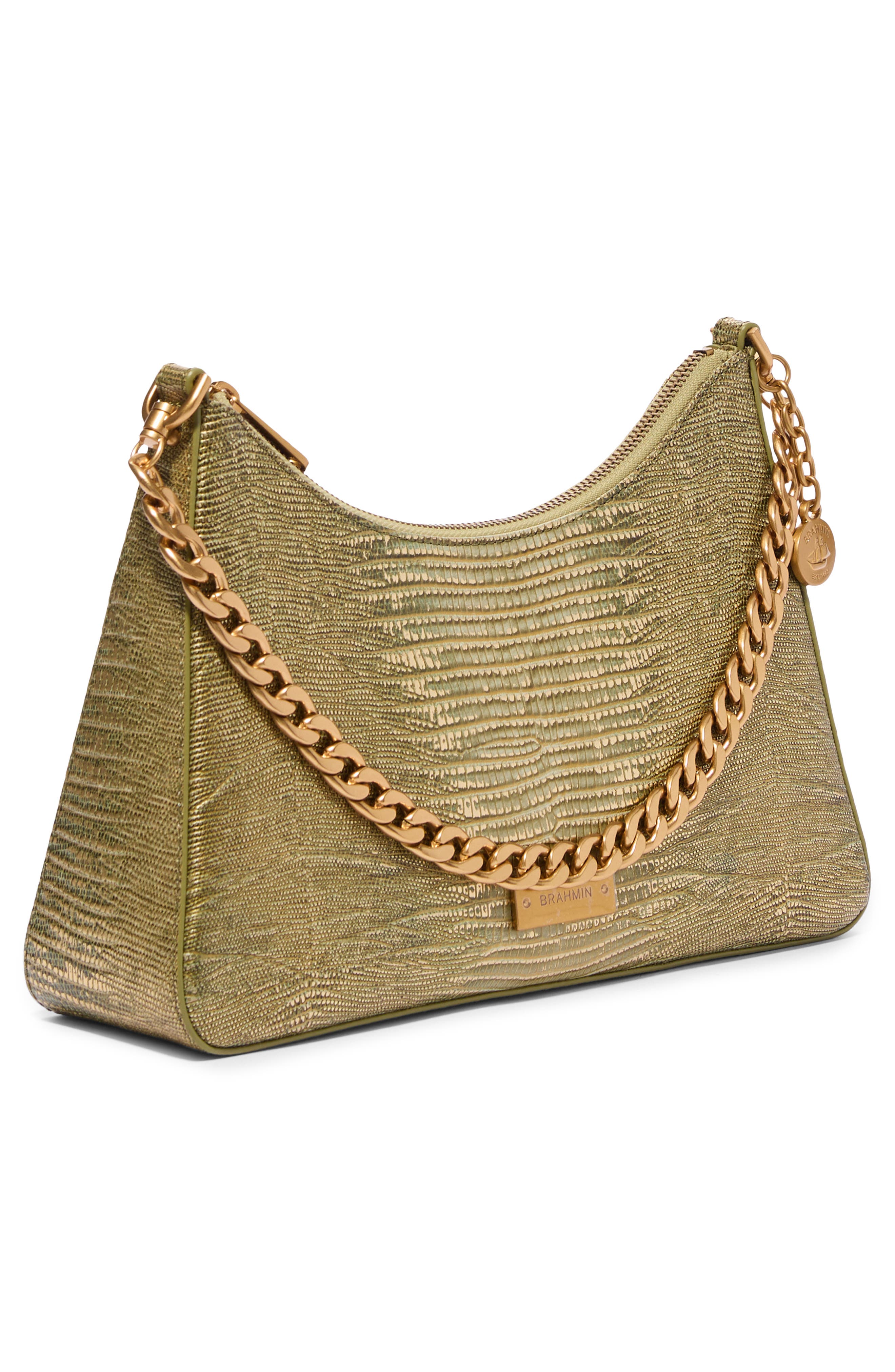 Brahmin Mod Esme Lizard Embossed Leather Shoulder Bag, Alternate, color, 