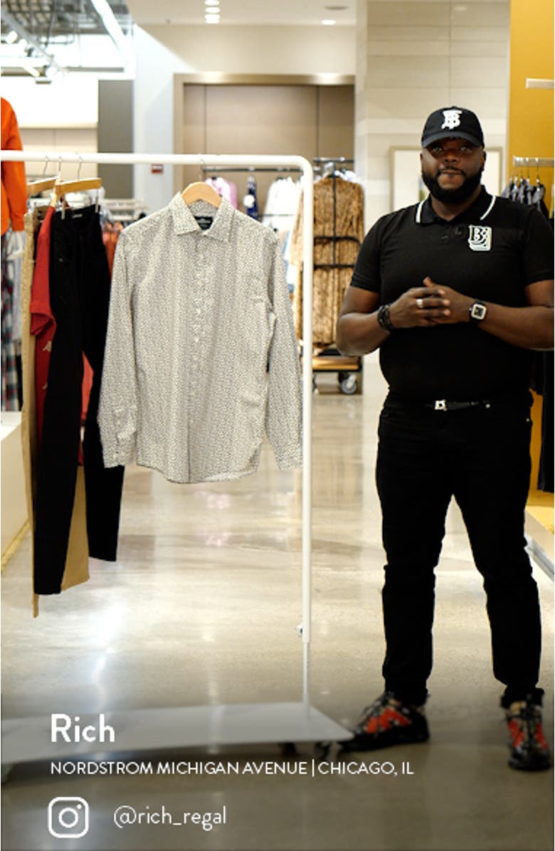 Glenkenich Floral Cotton Button-Up Shirt, sales video thumbnail