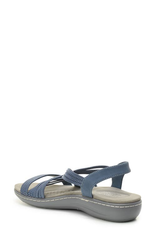 Taryn Rose Elastic Slingback Sandal In Blue