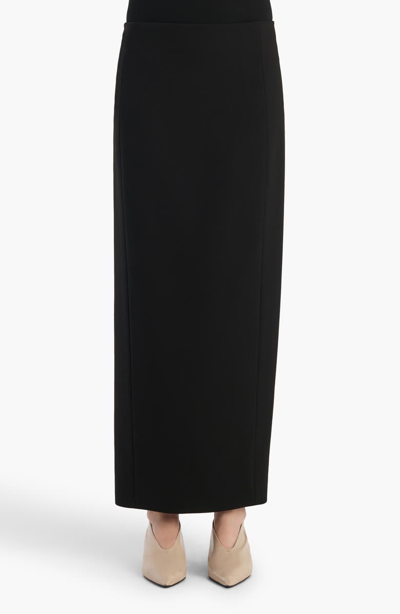 Khaite Lyle Crepe Skirt, Main, color, Black
