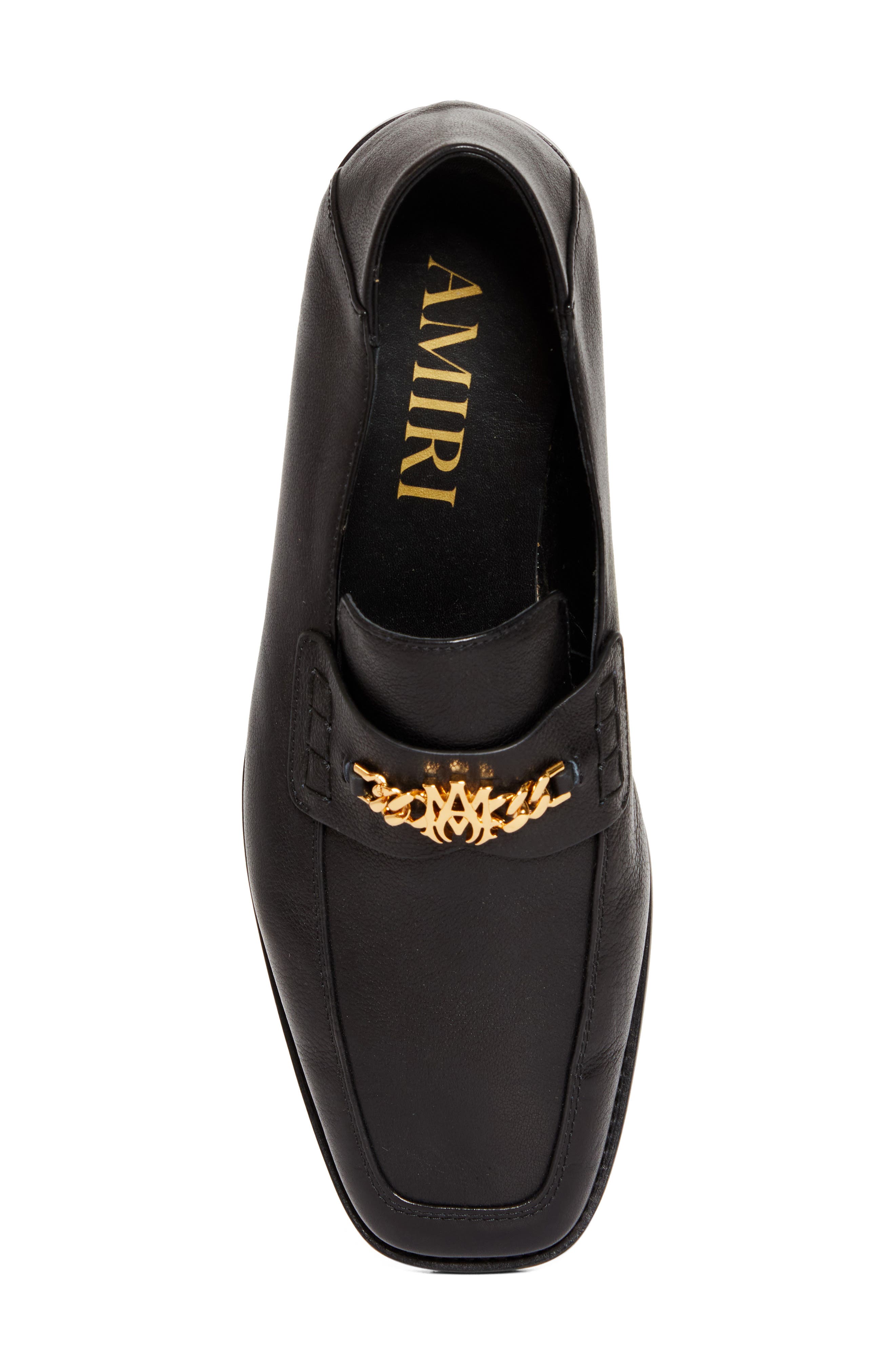 AMIRI MA Chain Penny Loafer, Alternate, color, Black