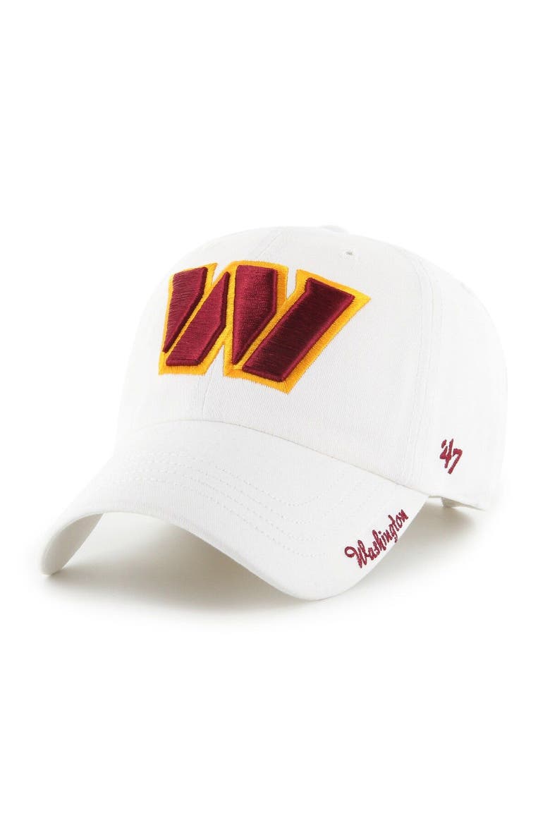 Women's '47 White Washington Commanders Miata Clean Up Adjustable Hat, Main, color, White