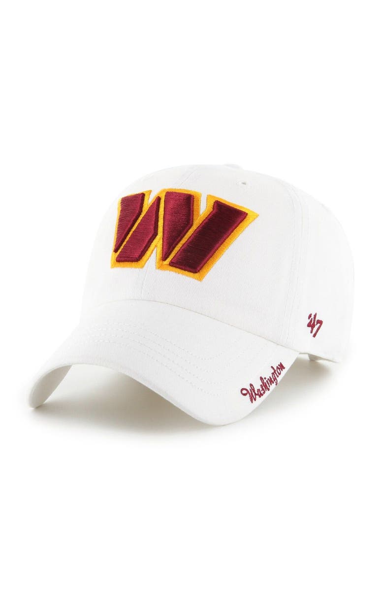 '47 Women's '47 White Washington Commanders Miata Clean Up Adjustable Hat, Main, color,