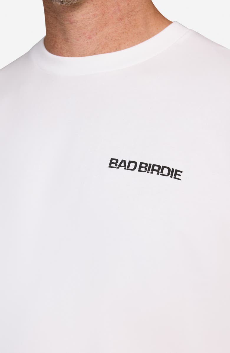 Bad Birdie Pit Crew Graphic T-Shirt, Alternate, color, Brilliant White