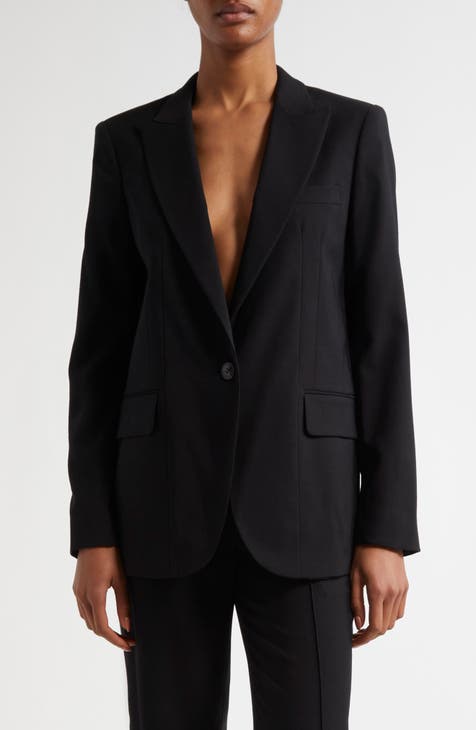 Requirements , Black shops blazer coat jacket 100% wool. Short, pettite