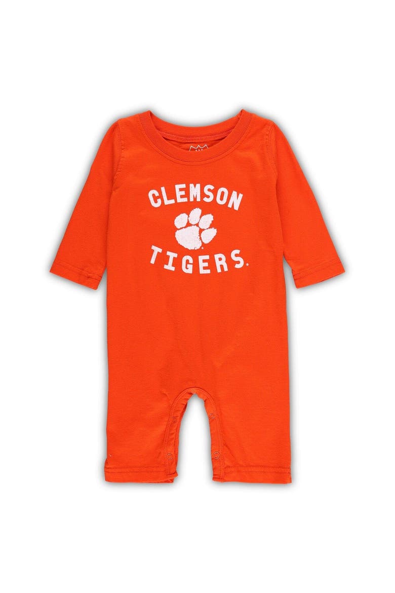 Infant Wes & Willy Orange Clemson Tigers Core Long Sleeve Jumper, Main, color, Orange