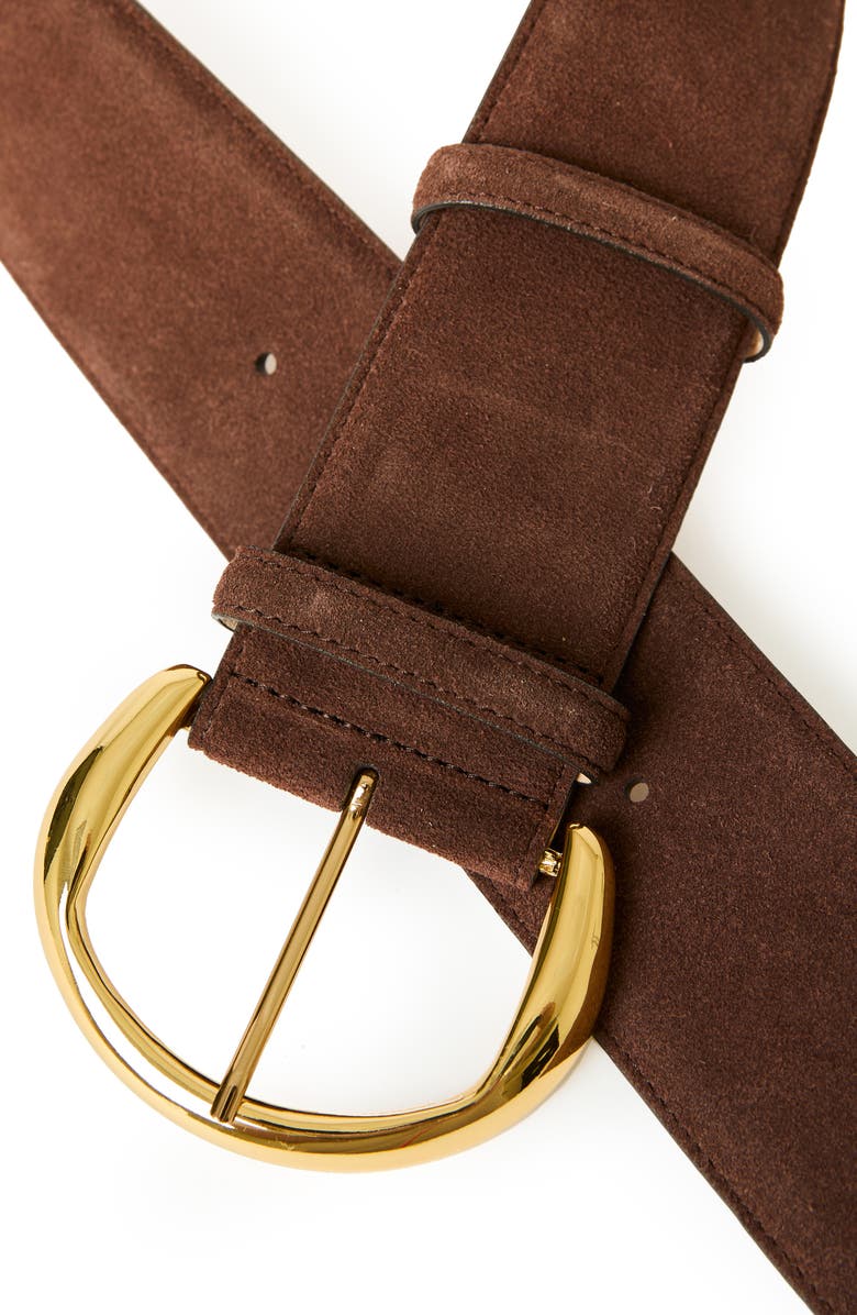 B-Low the Belt Florence Suede Belt, Alternate, color, Chocolate Gold