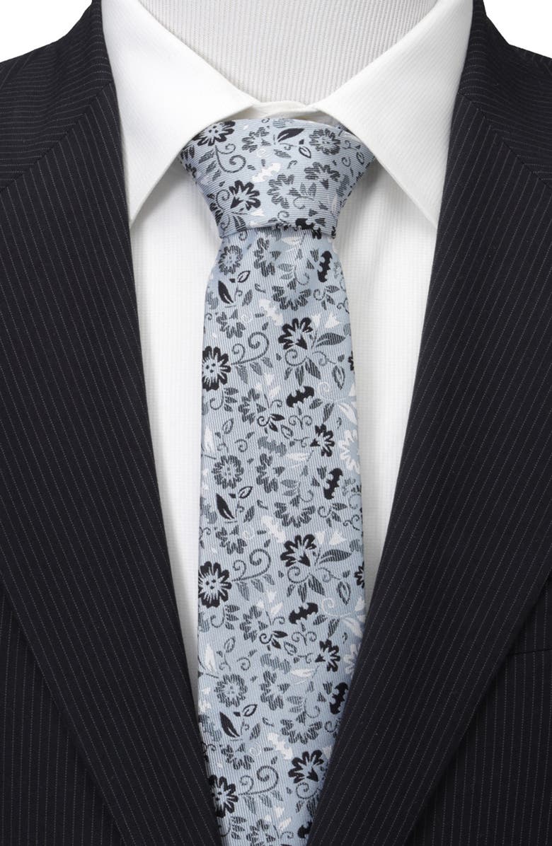 Cufflinks, Inc. Batman Floral Silk Tie, Alternate, color, Blue