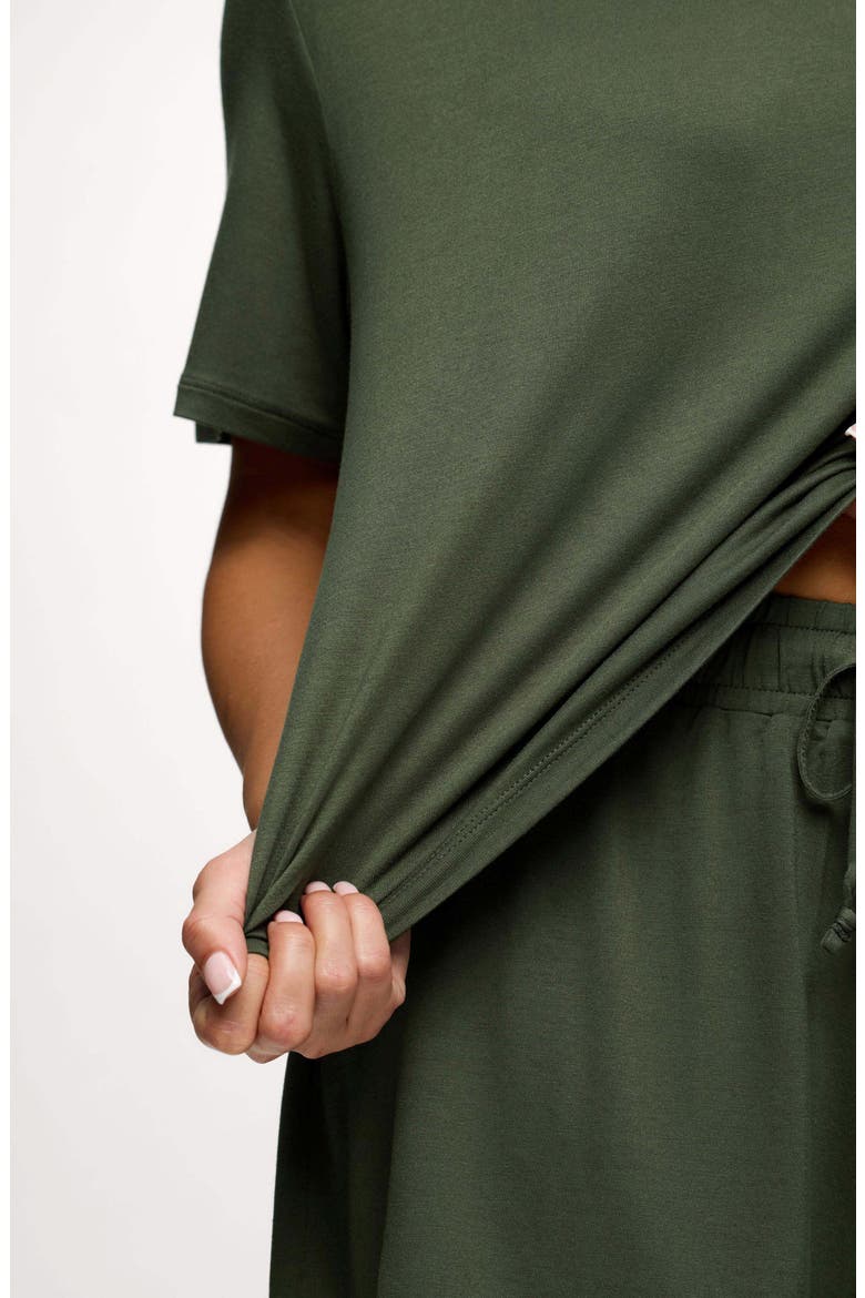 Pajama Short Set, Alternate, color, DARKEST OLIVE
