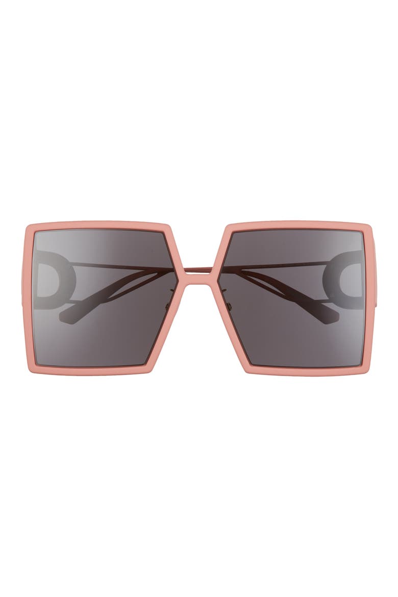 30Montaigne SU 58mm Square Sunglasses, Main, color, MATTE PINK/SMOKE